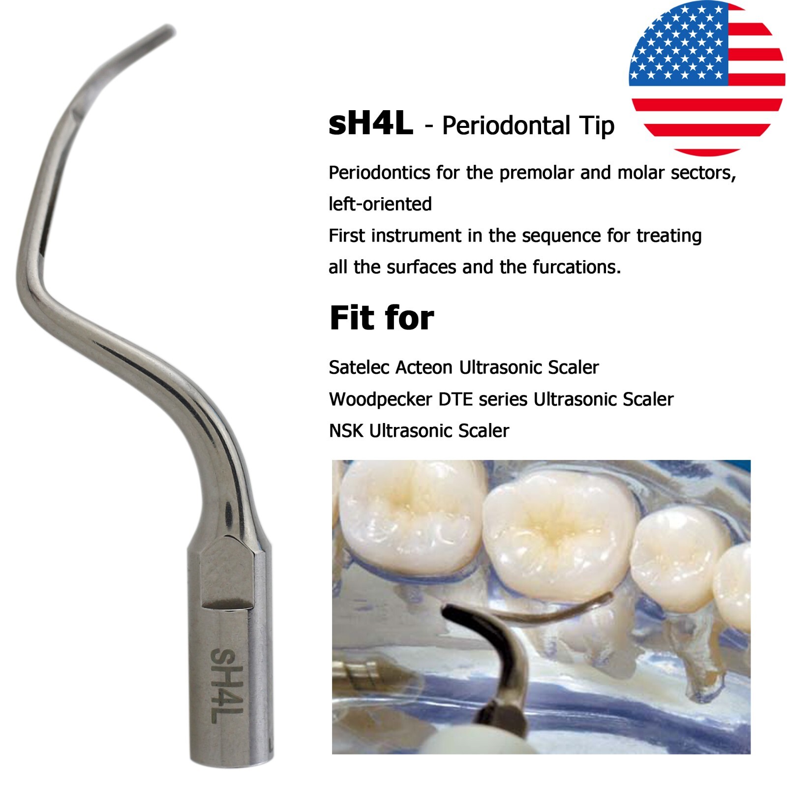 Dental ACTEON NEWTRON P5 XS Ultrasonic Scaler Handpiece Satelec Piezo Tips H3 1S