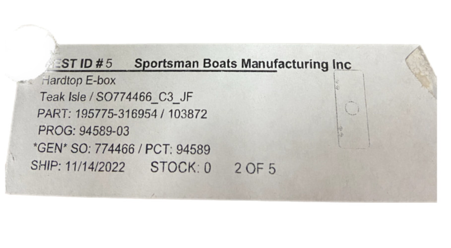 Sportsman Boats Hardtop E-box 195775-316954/103872