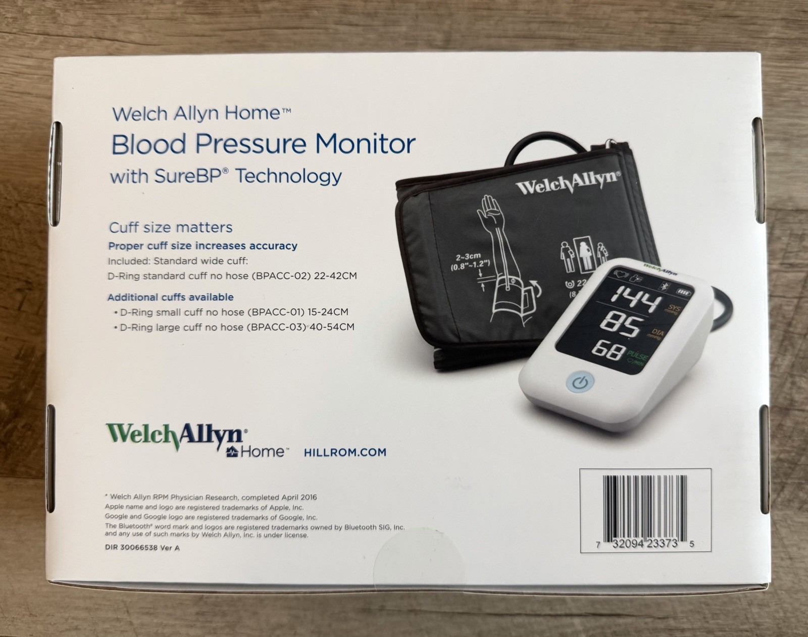 Welch Allyn Home Blood Pressure Monitor & Cuff H-BP100SBP 1700 Series Unopened