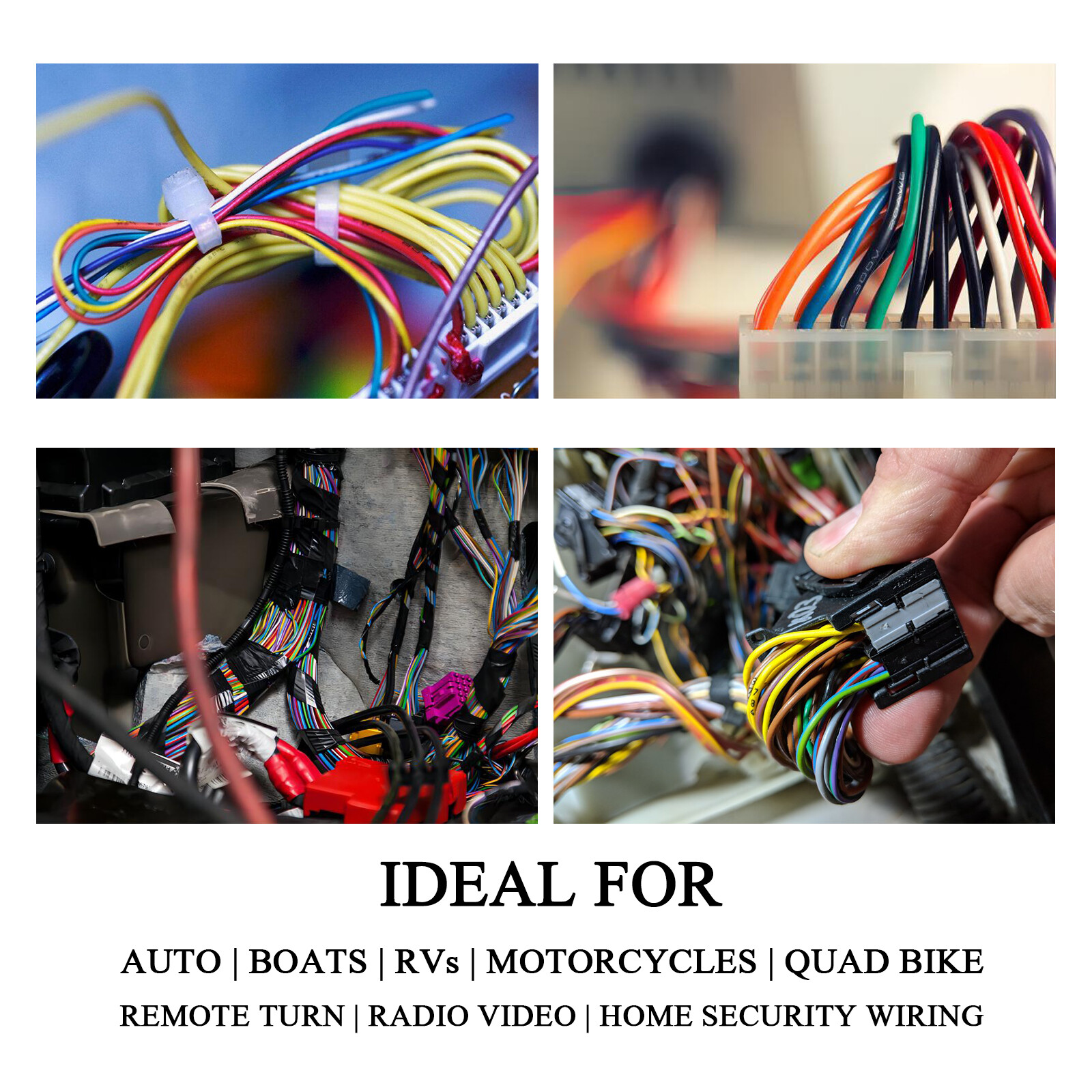 8 10 12 14 16 18 20 Gauge Strands Copper Power Ground Primary Wire Cable AWG Lot