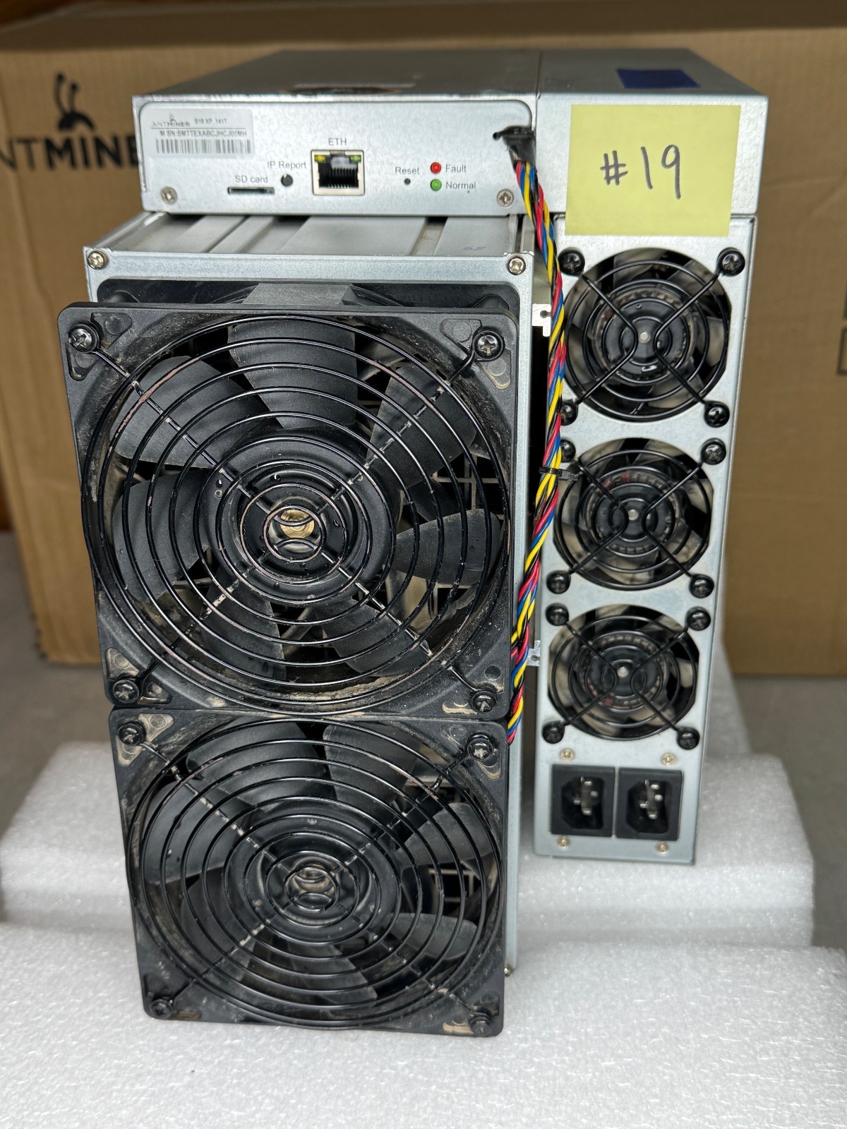 Bitmain Antminer S19 XP 141TH ASIC MINER FOR PARTS OR REPAIR - CB/PSU/FANS GOOD!