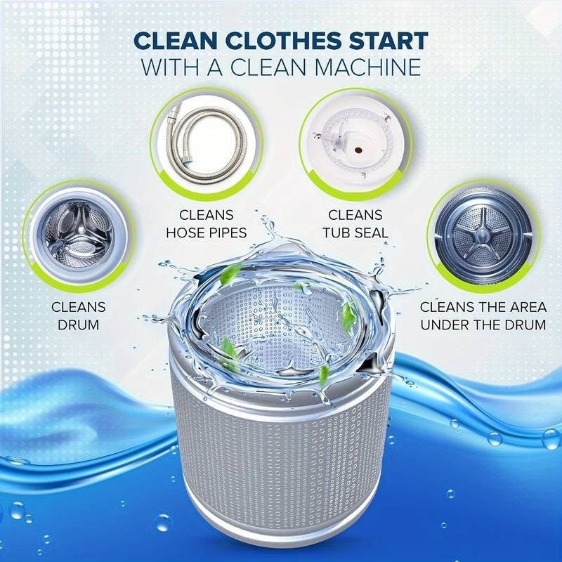 Qyqost Washing Machine Cleaner, Deodorizer, & Descaler 24-Pack - 1 Year Supply