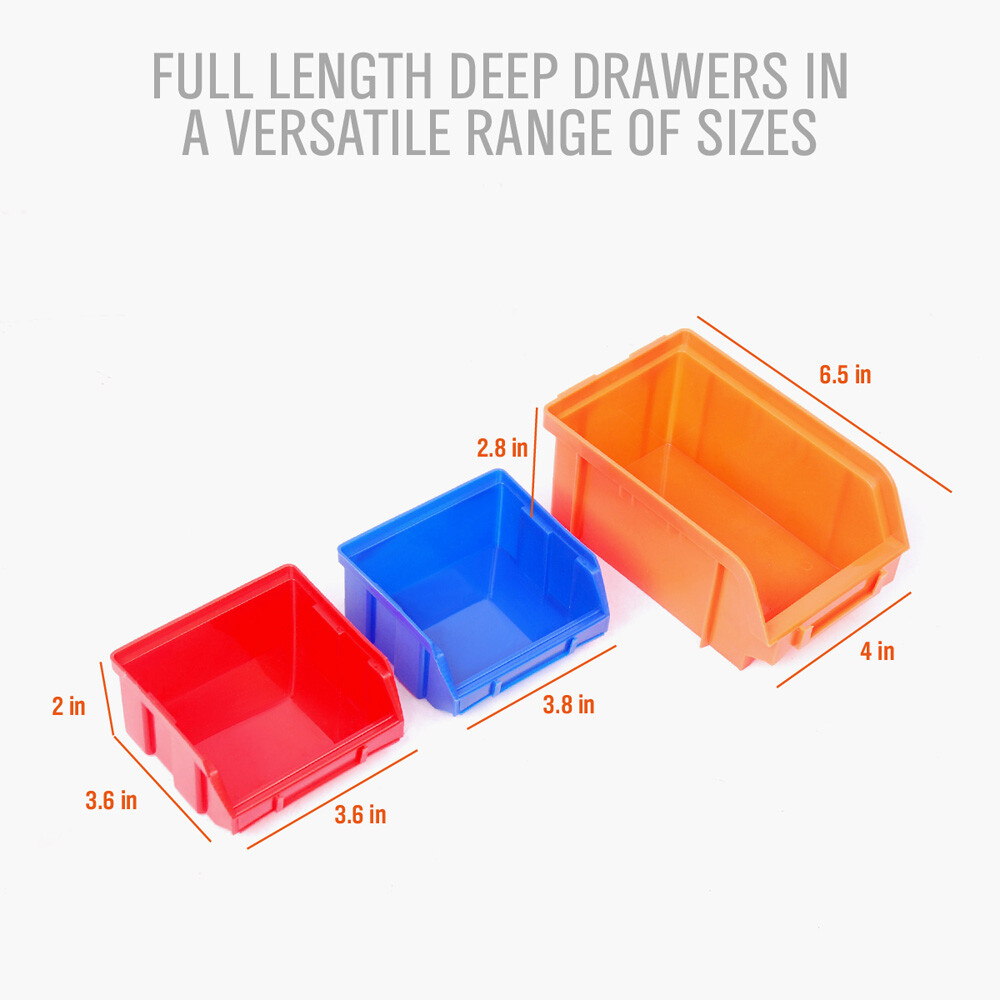 30 Bin Small Parts Organizer Garage Storage Wall Mounted Screws Bolts Nuts