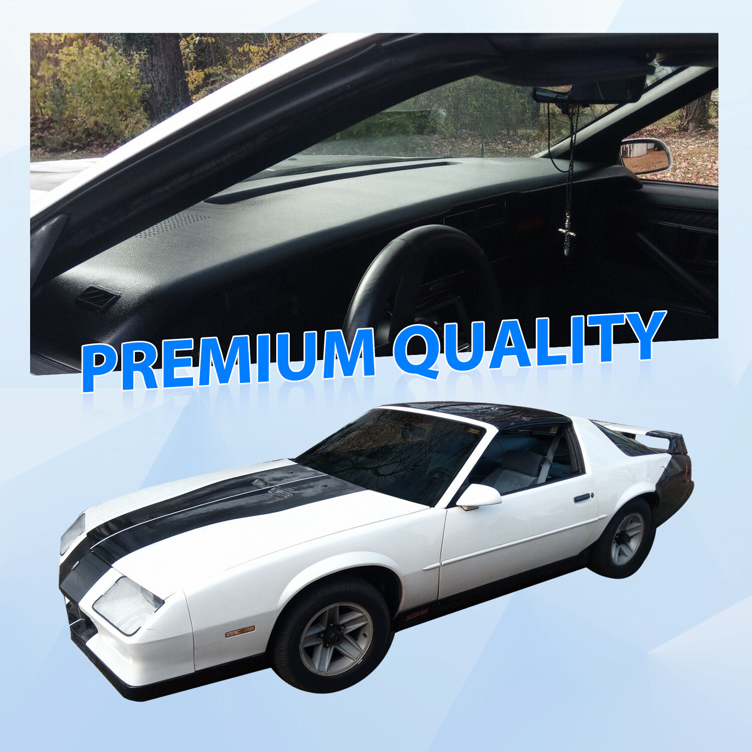 For 1984-92 Chevy Camaro Panel Dash Board Dashboard Pad Cap Bezel Cover Overlay