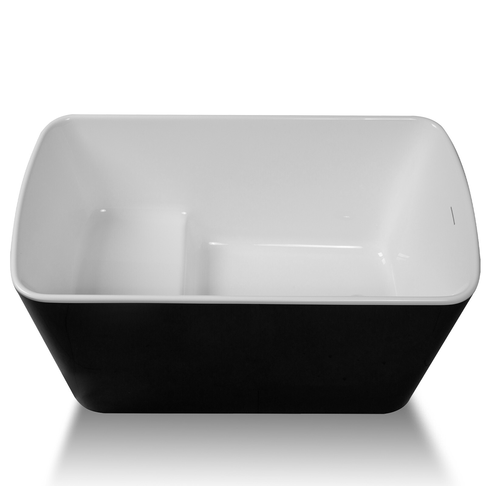 49" Freestanding Bathtub with Integrated Seat, Acrylic Stand Alone Soaking Tub