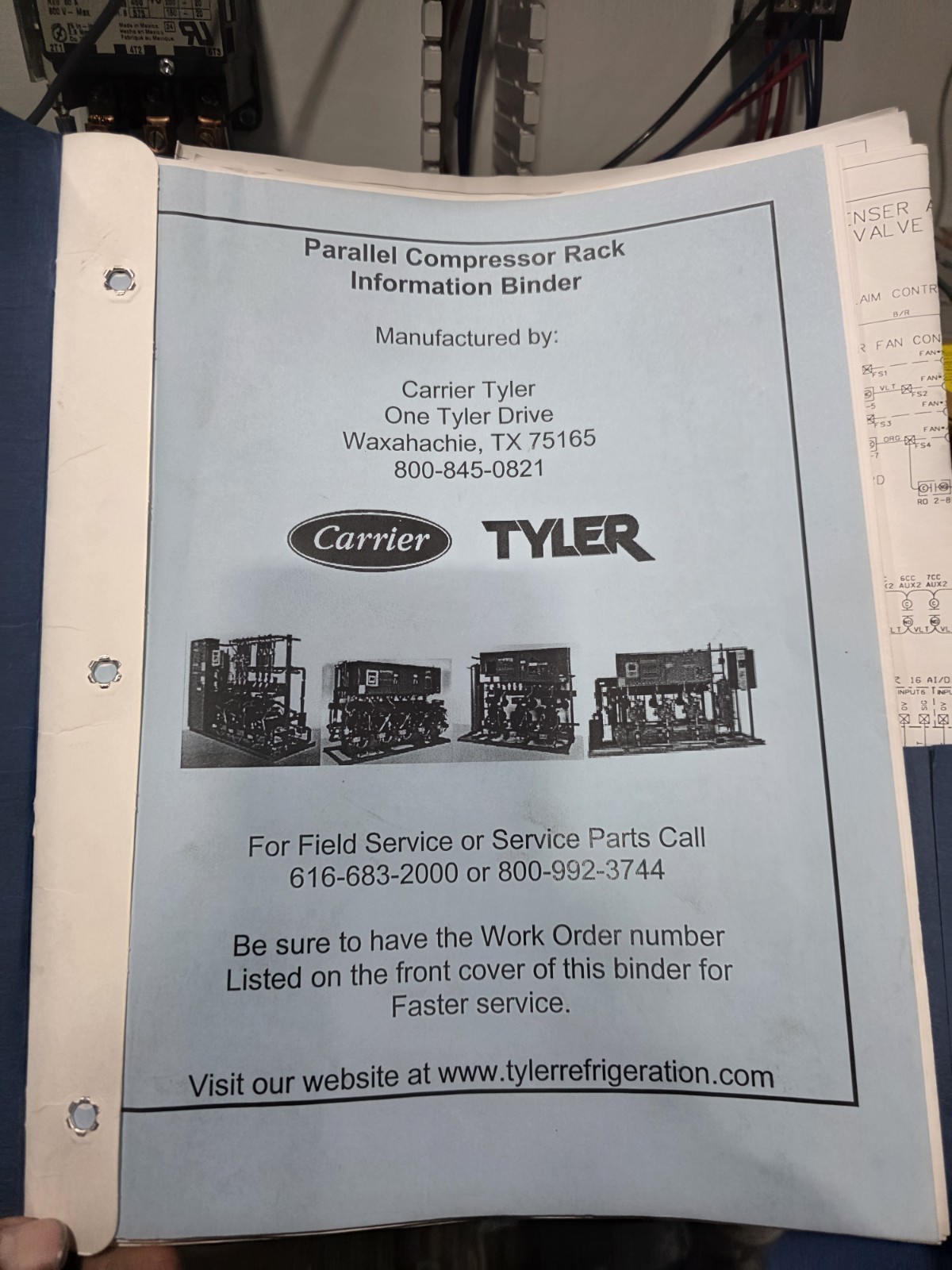 Tyler/Carrier 65 HP Refrigeration Compressor Rack Med Temp Cooler R404A R448/449