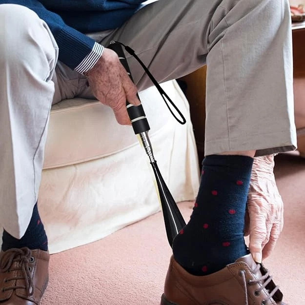 Shoe Horn Extra Long Handle Stainless Steel 28" Handled Metal Shoehorn Horns