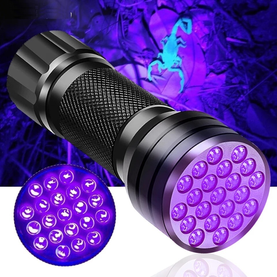 2x UV Ultra Violet LED Flashlight Blacklight Light 395 NM Inspection Lamp Torch