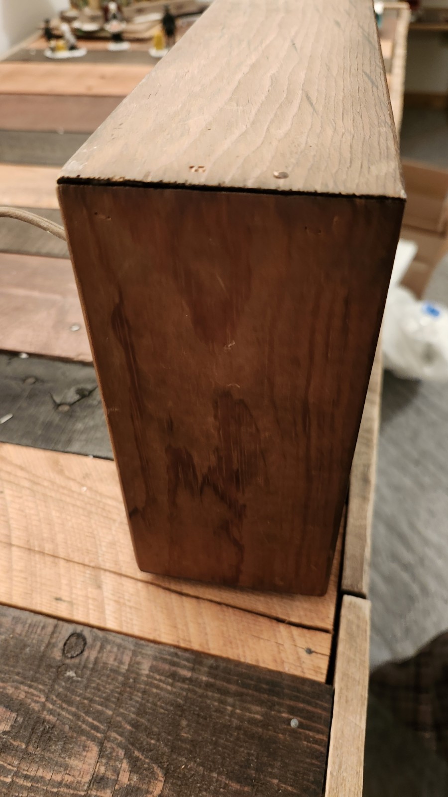 Coca Cola Stained Glass Light Box Sign, Wood Frame, Works. Lighted Sign