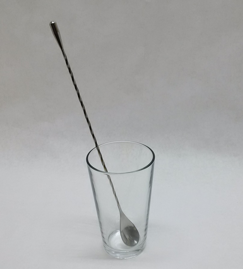 6 pc BOSTON SHAKER SET Teardrop Spoon Strainer Measuring Glass Muddler Bar Kit