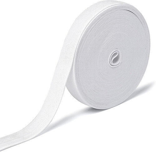 Elastic Band for Sewing, 3/4 Inch x 12 Yard High * 12 Yard, White