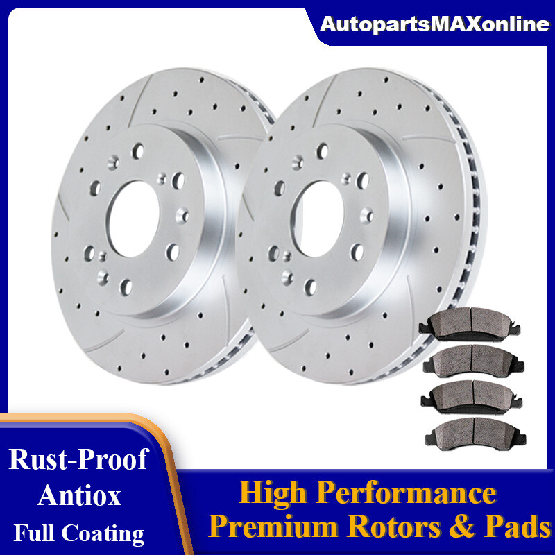 Front Drilled Brake Rotors Brake Pads for Chevy SILVERADO 1500 GMC SIERRA 1500