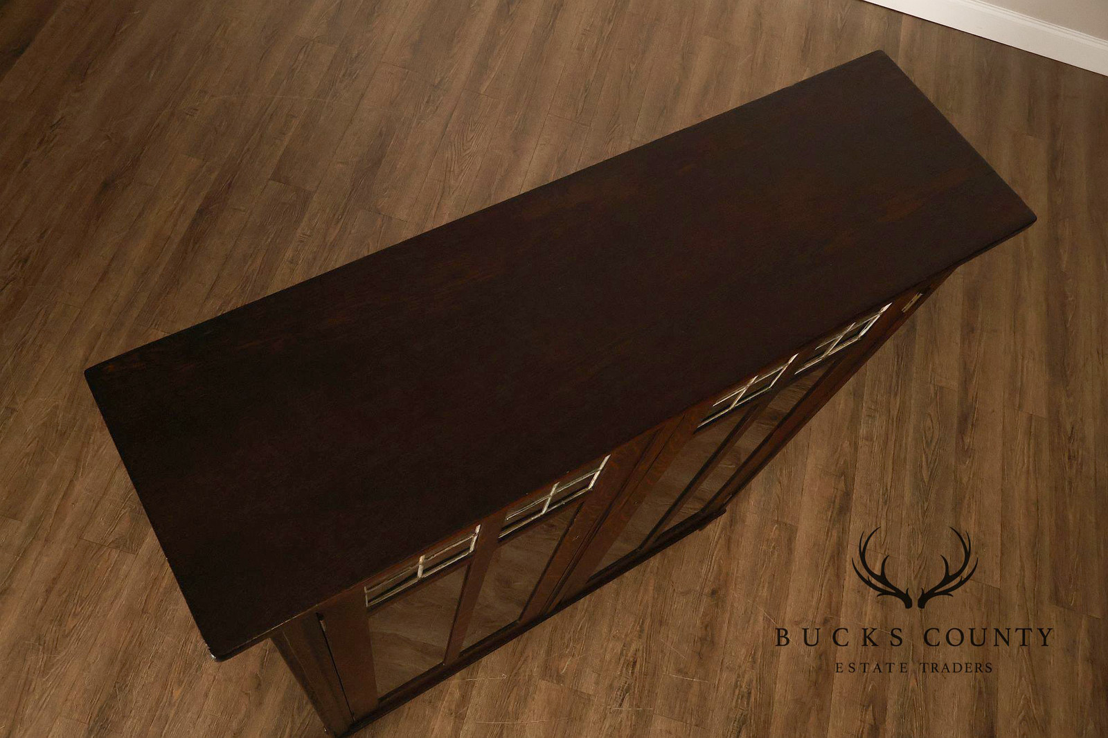 Harvey Ellis Style Mission Oak Bookcase Cabinet