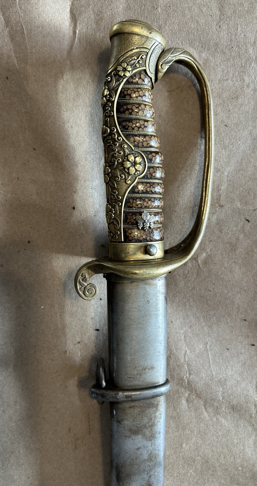 RUSSO JAPANESE HIGH GRADE OFFICERS SAMURAI SWORD SIGNED