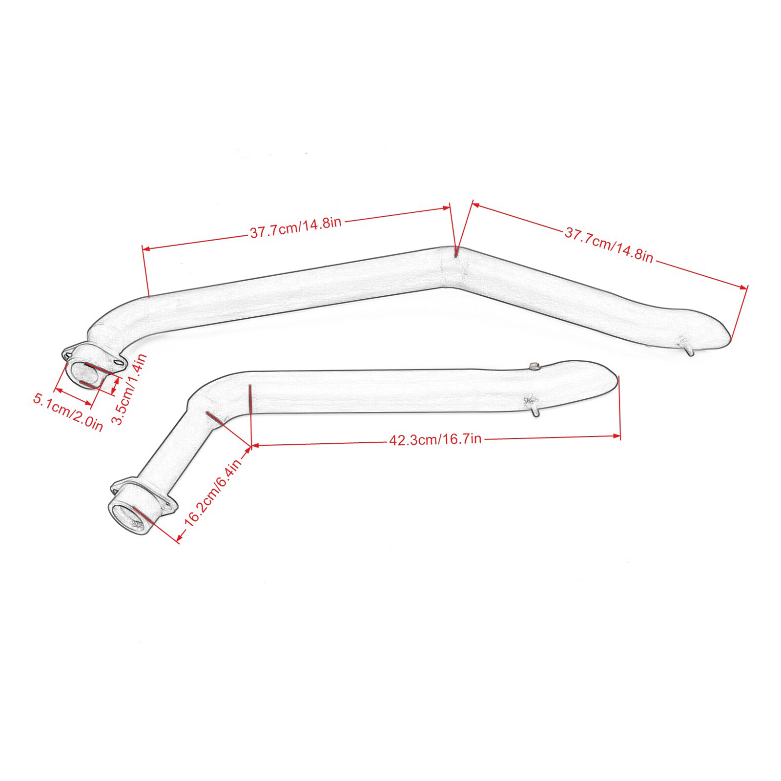 Exhaust Pipes System For Honda Shadow 1100 VT1100 Spirit Sabre ACE Tourer