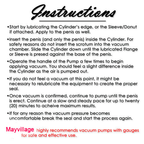 Penis Vacuum Pump Enhancer 9" Inch Length Untapered Gauge Cylinder Diameter 1.7"