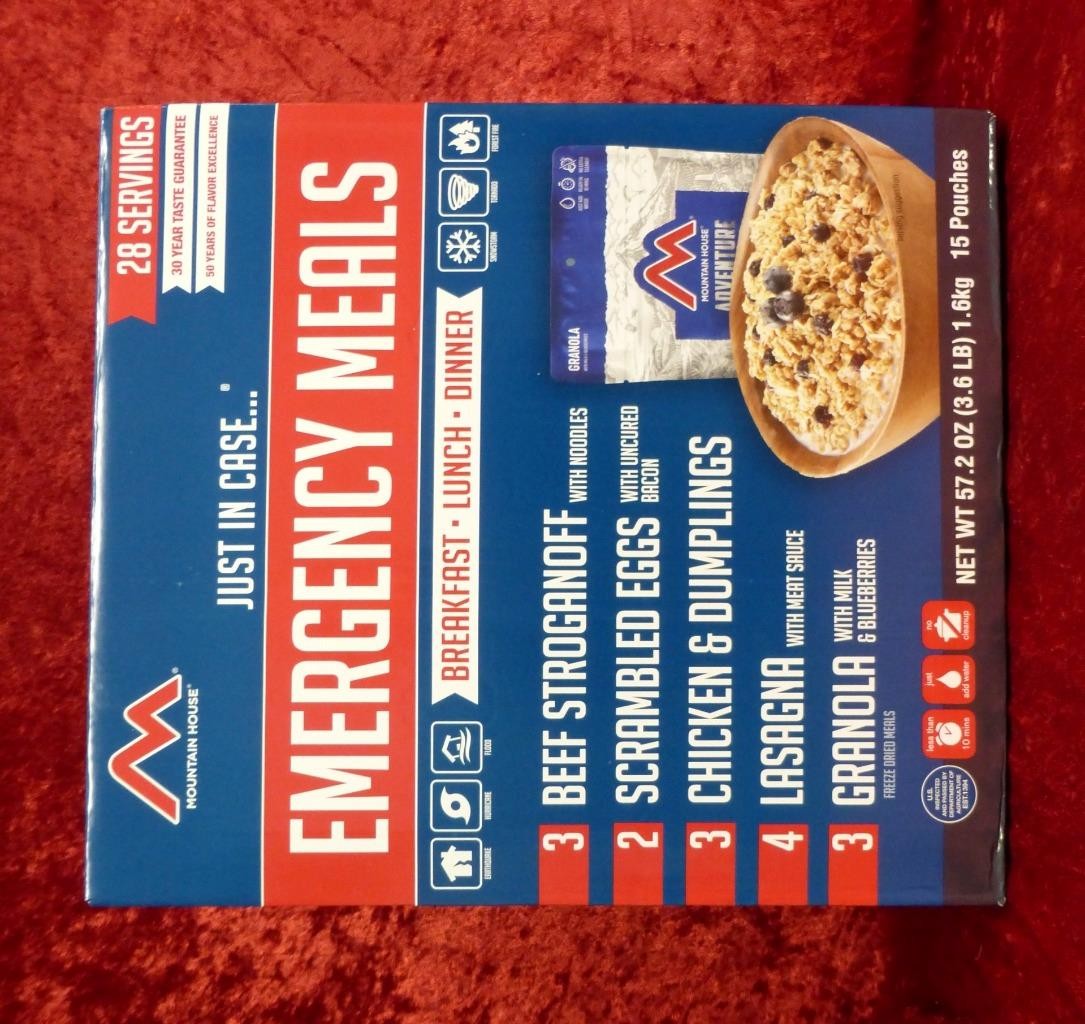 Mountain House Freeze Dried food, Emergency Meals 28 Servings Box, MREs EXP 2054