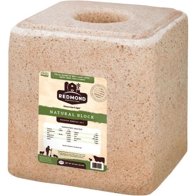 Redmond 321001 Natural Mineral Salt Block - 44 lbs