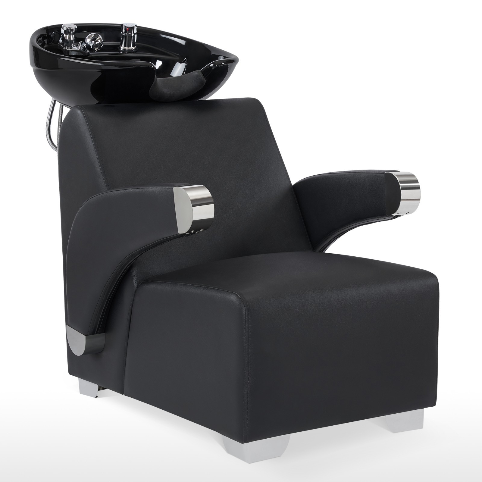 BarberPub Ceramic Bowl Backwash Shampoo Chair, Hair Washing Salon Station 9102