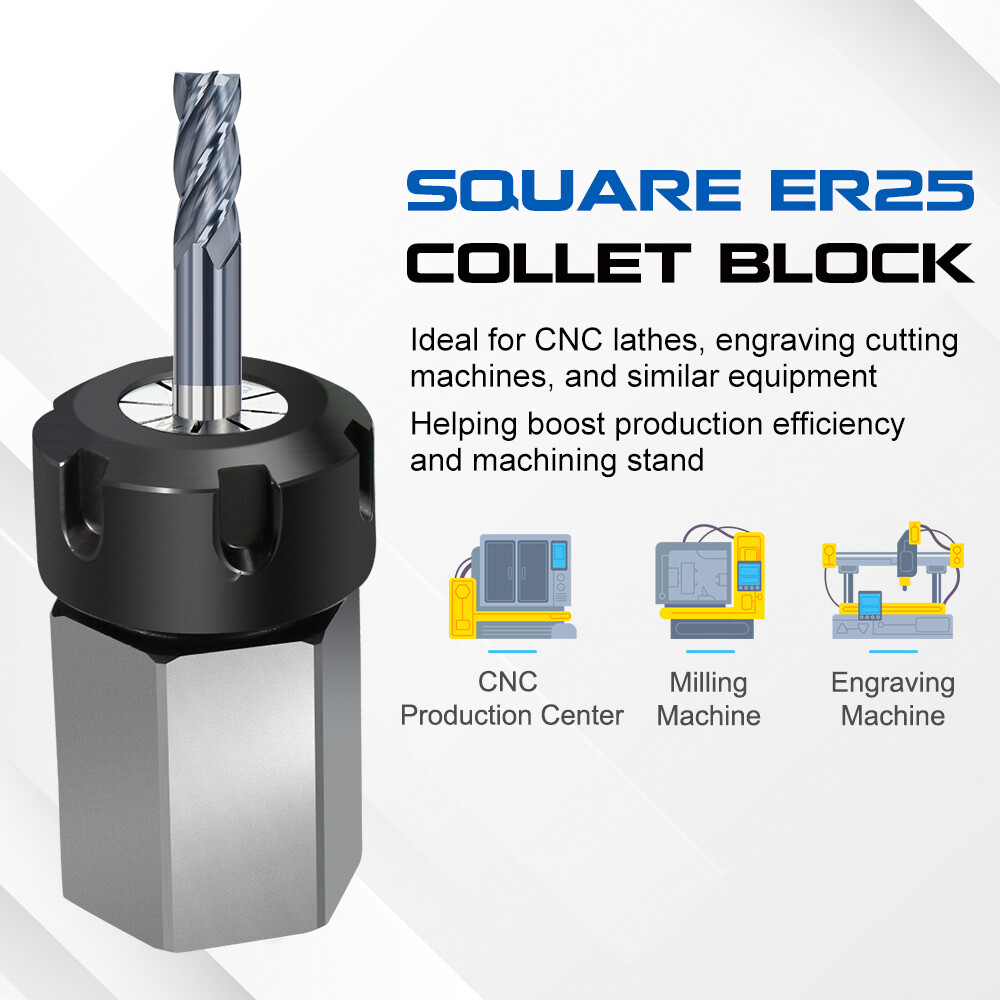 ER25 ER32 ER40 Square Hex Spring Collet Block Chuck Holder for CNC Lathe Machine