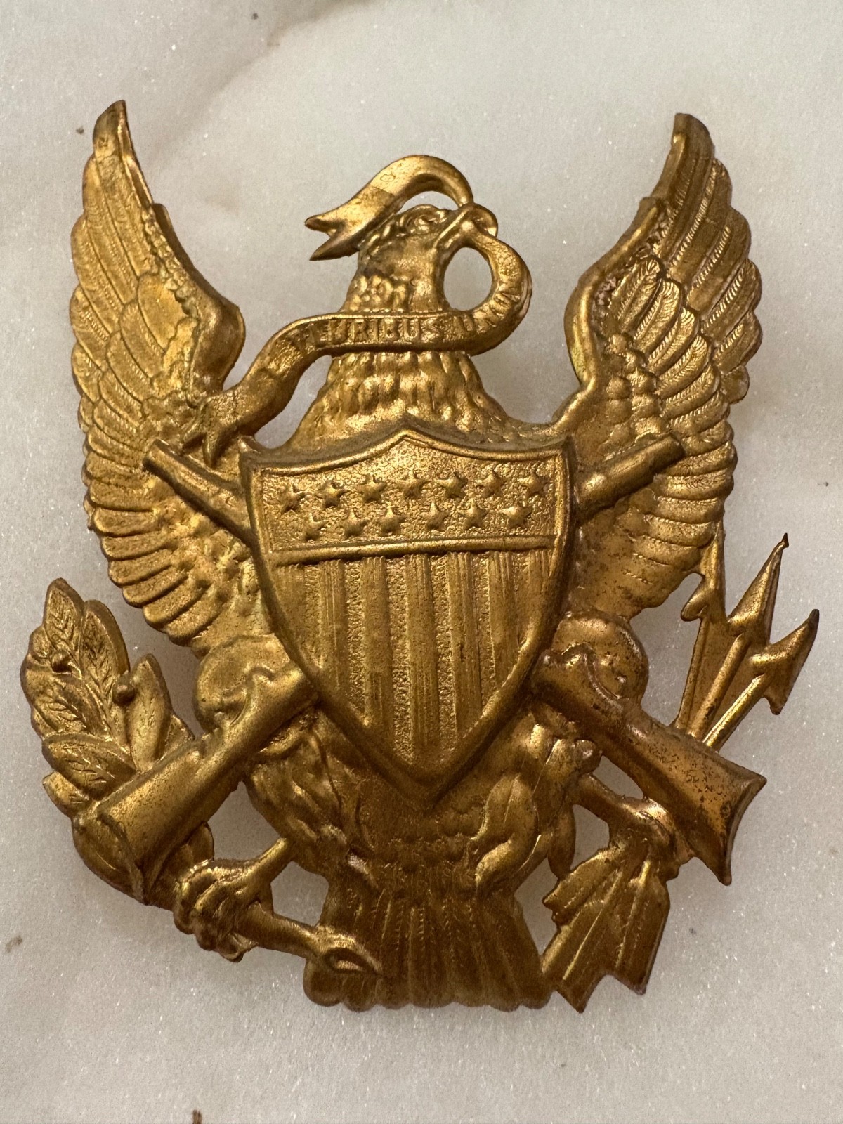 Original Brass U.S. Army Officers Dress Hat Badges