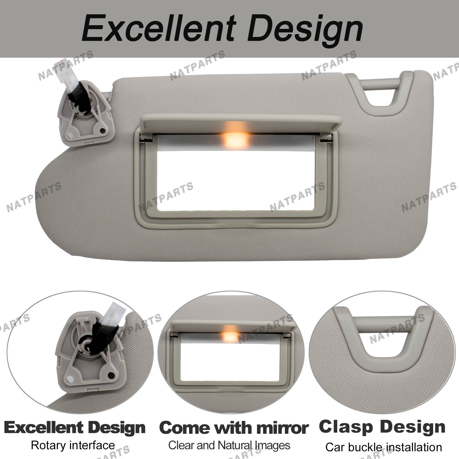 Left Driver Side Sun Visor W/ Lights fits for 2013-2018 Nissan Altima96401-3TA2A