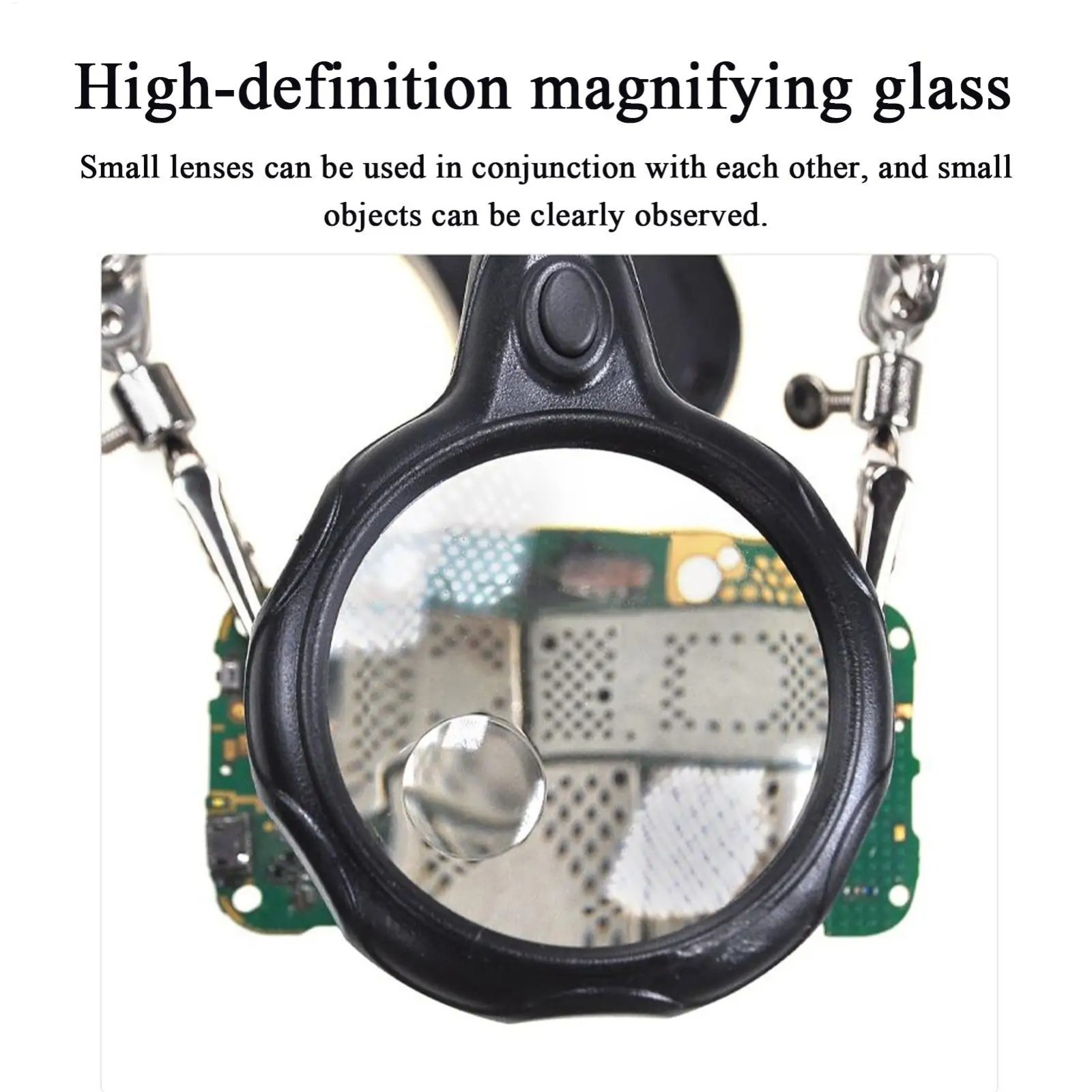 Third Hand Soldering Solder Iron Stand Holder Magnifier Helping Station Tool