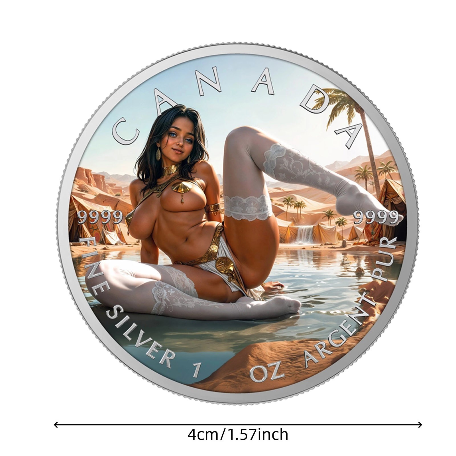 Canada 2025 Oasis Relaxing Temptation Naughty Sexy Girl Silver-Plated Coin