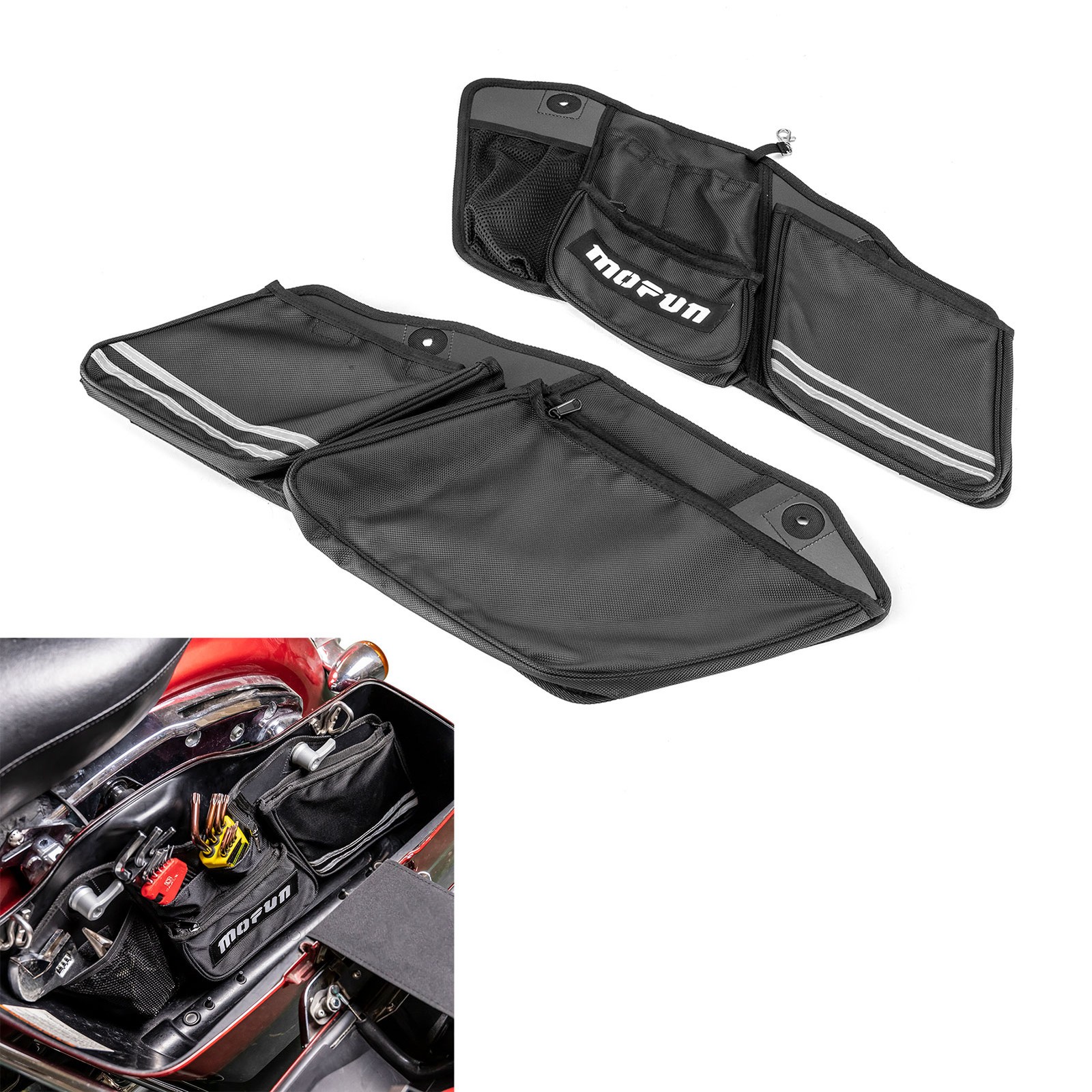 2x Saddlebag Organizers Storage For Harley Touring Road Electra Glide 1993-2013