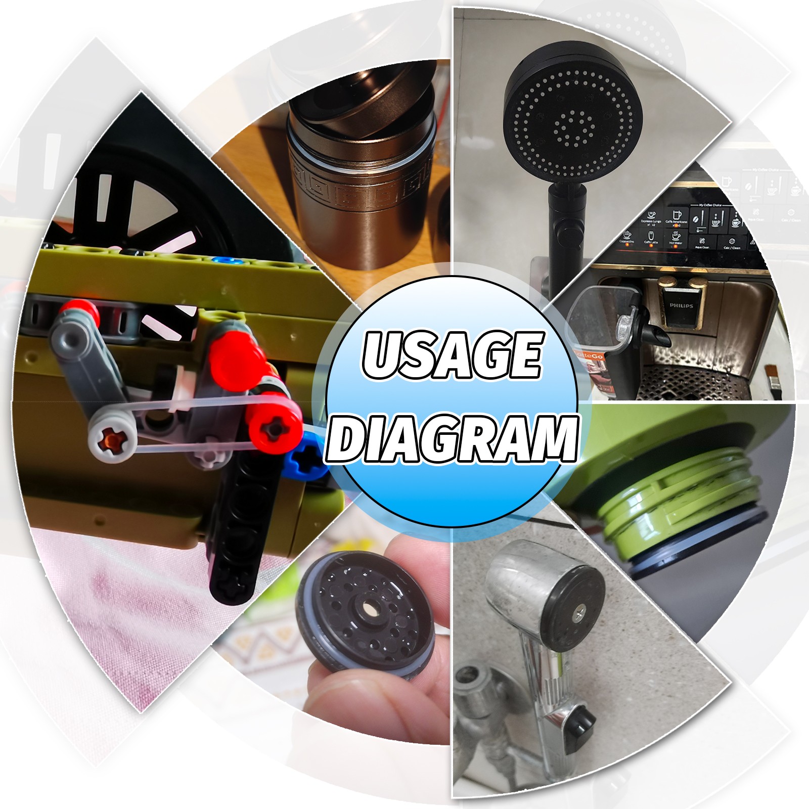 White Silicone O Rings Seals 6mm Cross Section 23-388mm ID Food Grade O Ring