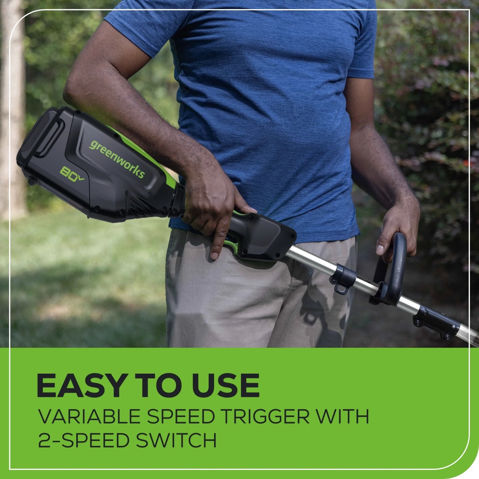 Greenworks 80V 16" Brushless String Trimmer Weed Eater w/ Battery & Charger kit