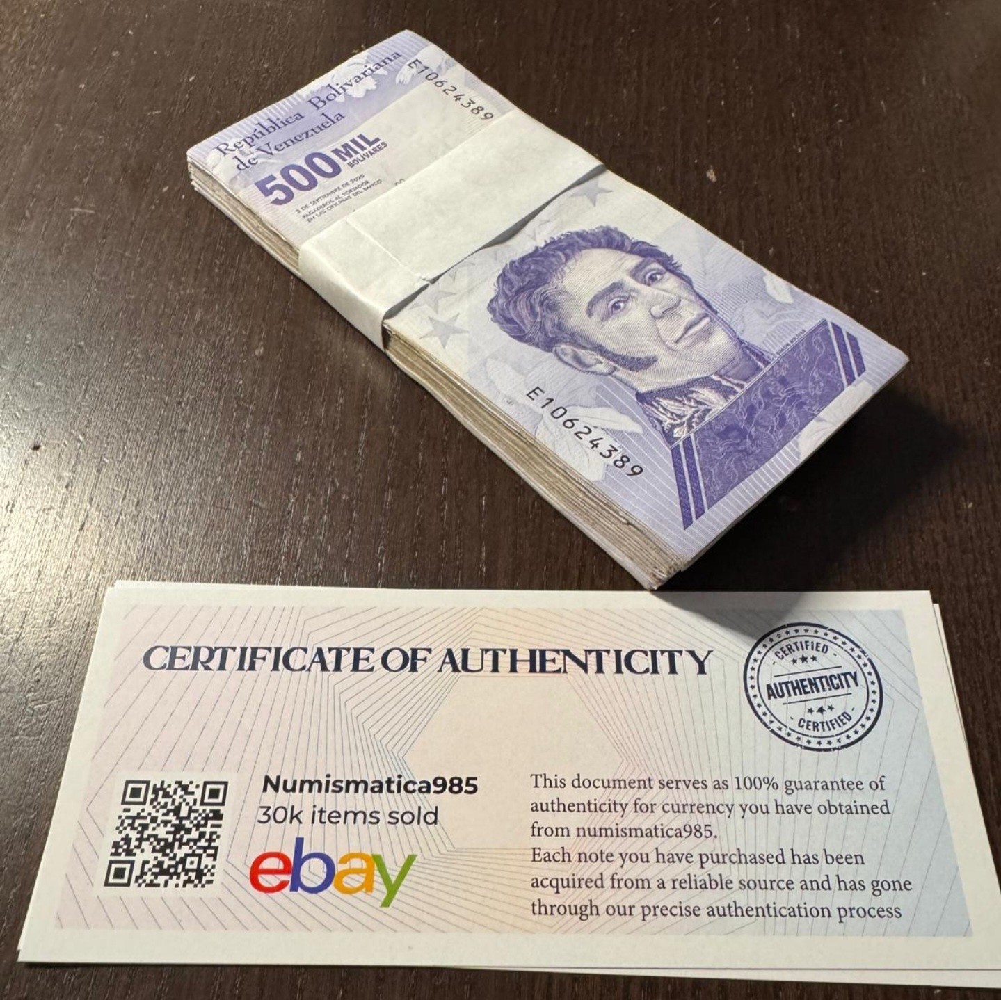 Venezuela 500,000 Bolívares 500 mil Soberanos x500 Banknotes 2020 Circulated COA