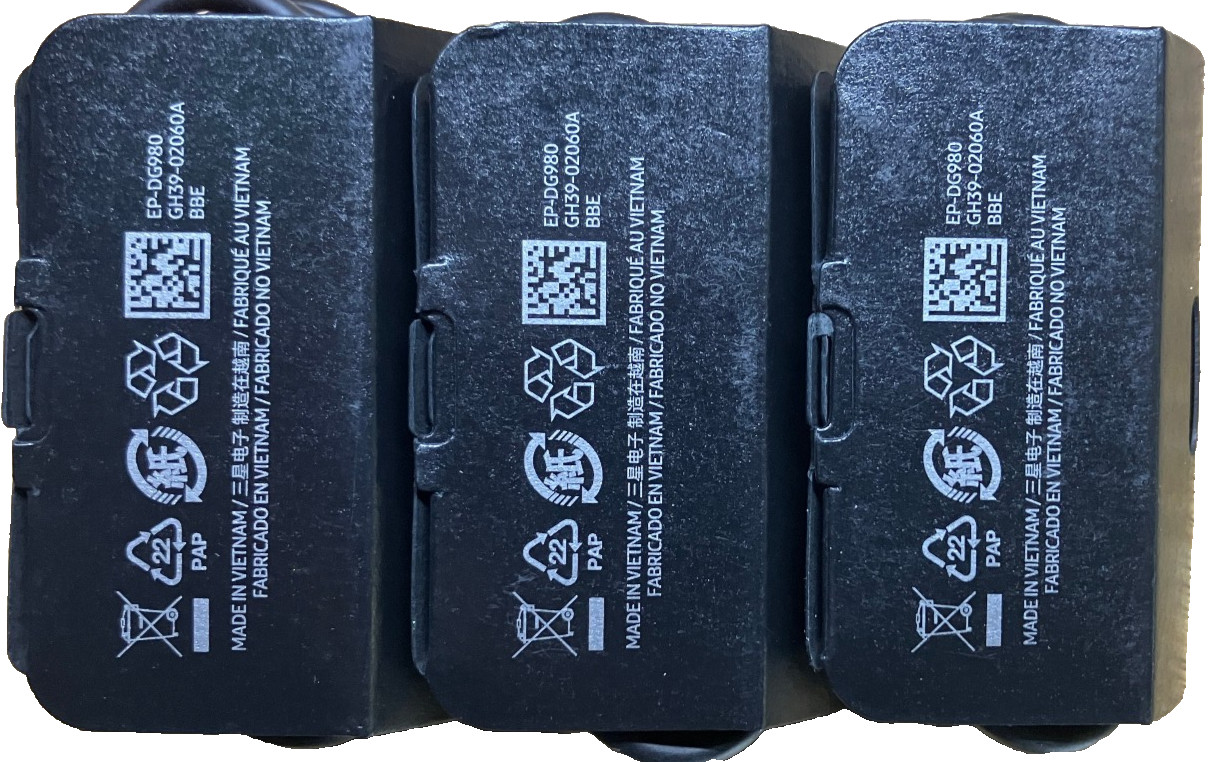 (Lot of 3 Sets) Samsung 45W Super Fast Charge AC Adapter + USB-C Cable - Black