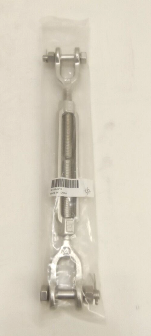 Suncor S0108-JJ16 Stainless Steel Turnbuckle Open Body Forged Jaw & Jaw 5/8"x 6"