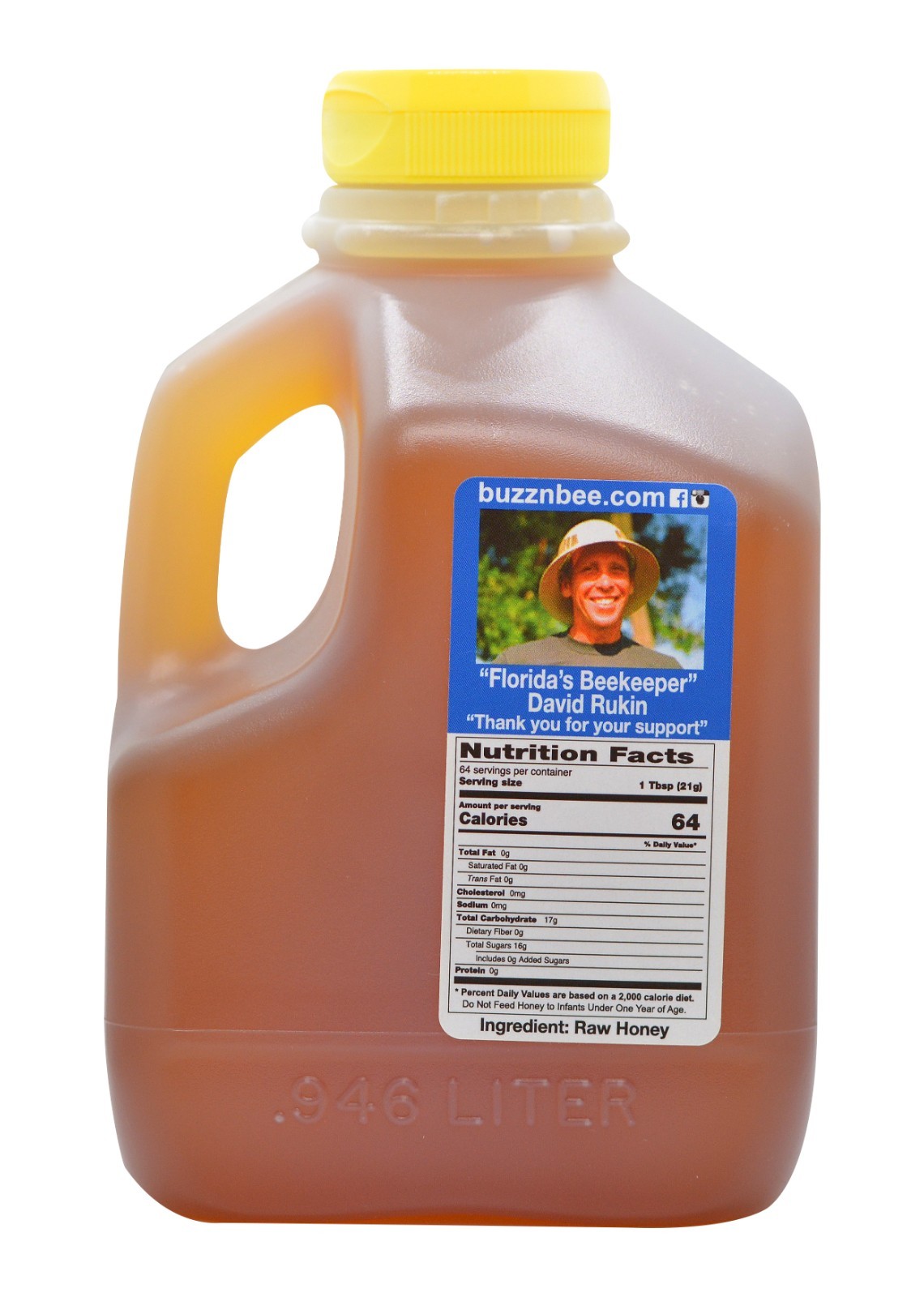 Sweet Squeeze Raw Orange Blossom Honey - Unpasteurized & Unfiltered - 3 Pounds