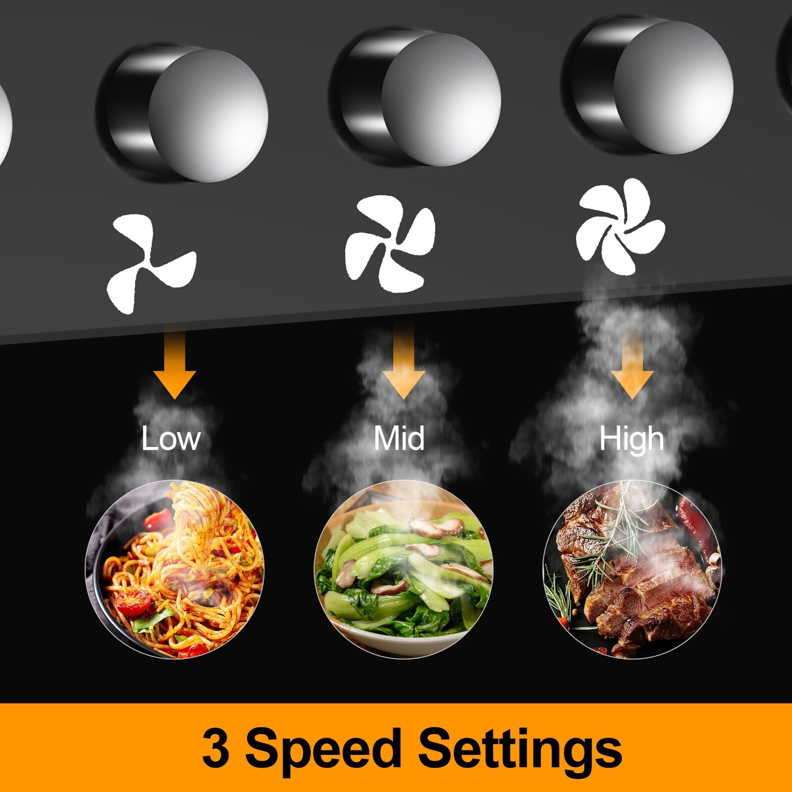 30in Wall Mount Range Hood 450CFM Power Exhaust Fan w/LED Kitchen Stove Fan