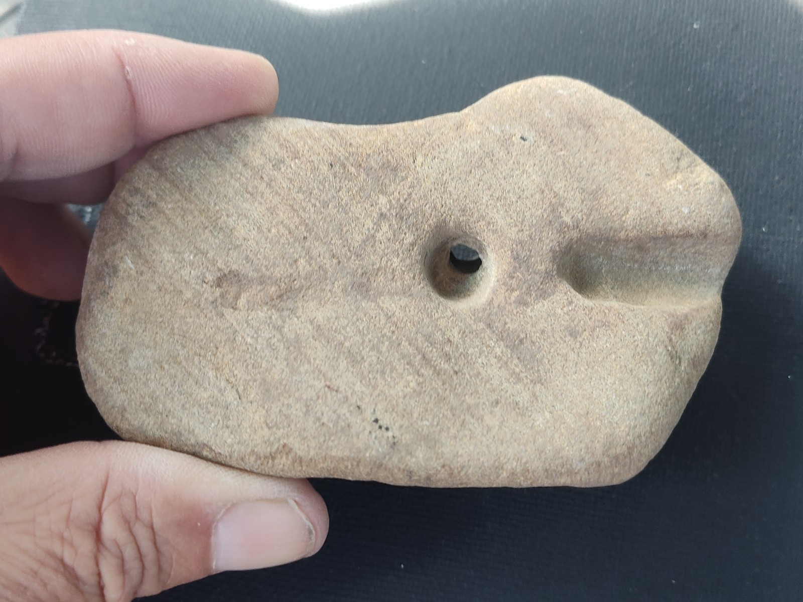 Indian Artifacts Gorget Pendant Drilled Banded Slate