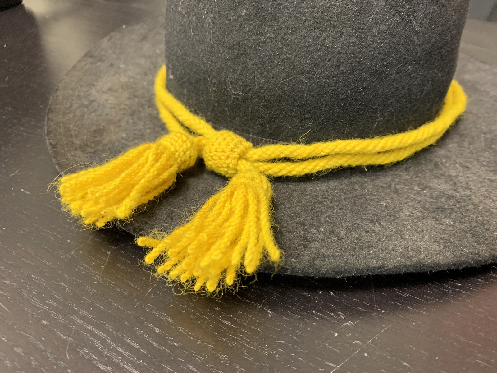 Civil War Union Army Yellow Wool Cavalry Engineers Hat Cord
