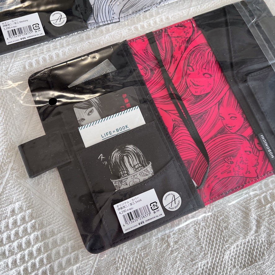 Hobonichi Techo Junji Ito Tomie A5 Cousin + A6 Smirk Cover & Pencil Board Set