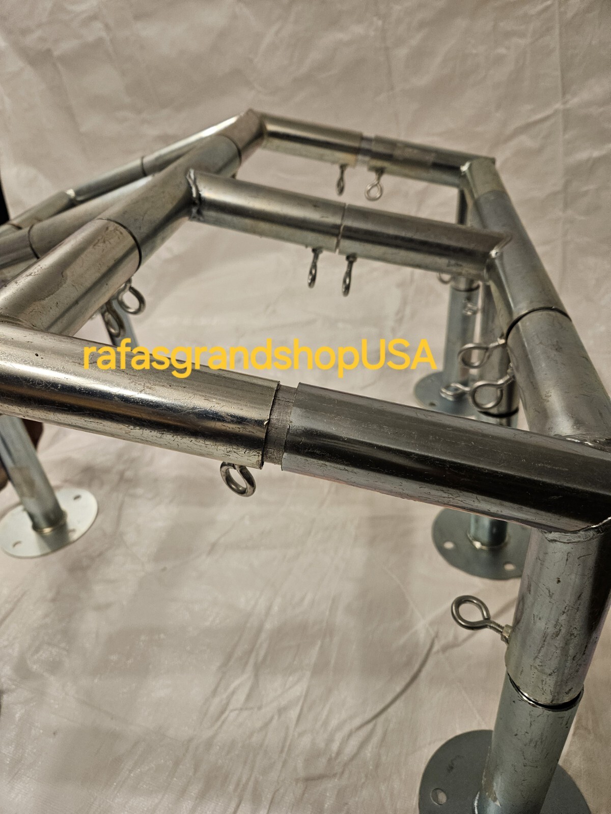 10 Leg Canopy Low Peak 10x40 Fitting Set 1-5/8'' Carport Frame Shed Tent 102 Deg