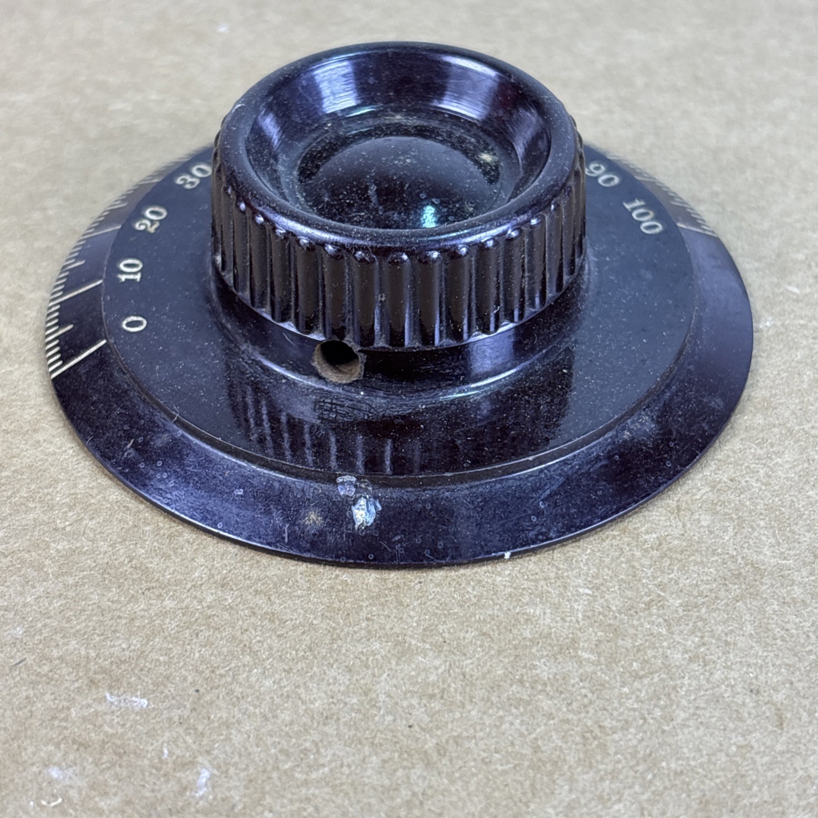 VTG Atwater Kent 1920's Brown 3 1/4" 0-100 Indicator Knob NO Set Screw (QTY)