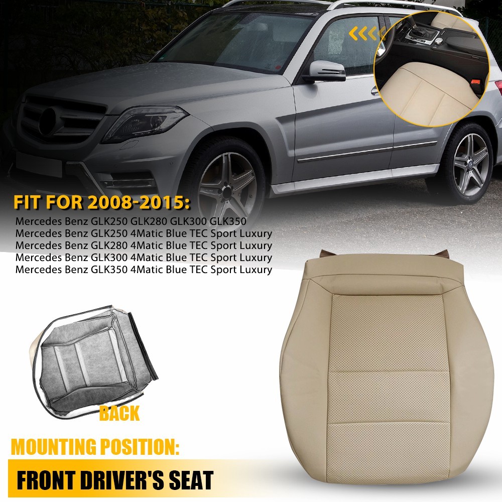 Fits 2008-15 Mercedes Benz GLK250 GLK350 Driver Bottom Leather Seat Cover Tan EK