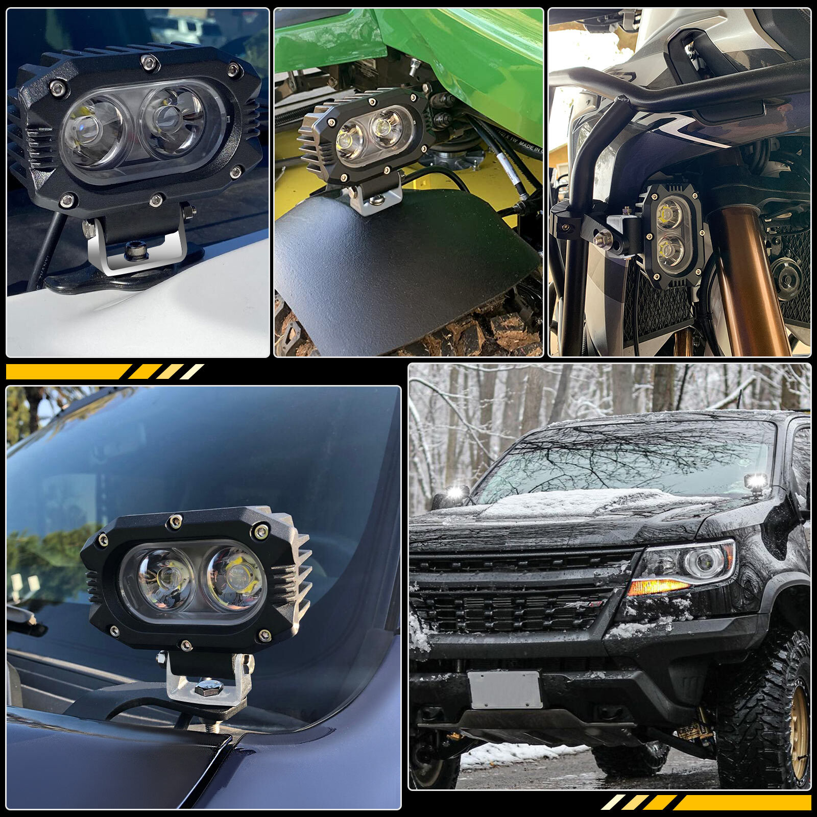 For 17-25 Can-Am Maverick X3 Roof 6D Slim 50"+7" LED Light Bar+4" Pods+Wire Kit