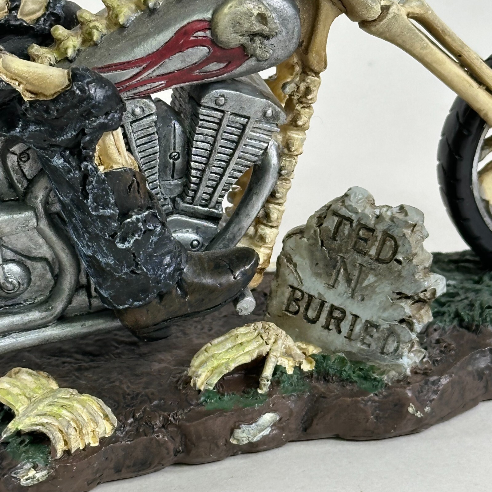 The Skull Choppers Death Rider Sculpture # A0207 Halloween Skeleton Figurine
