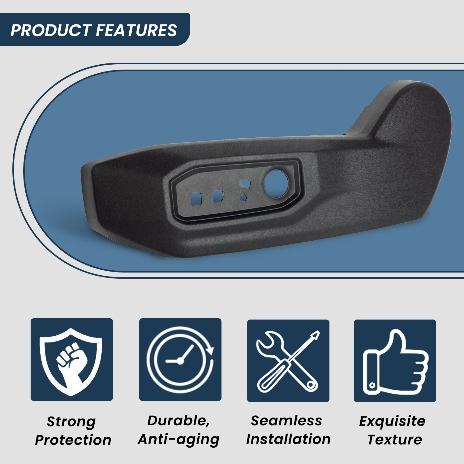 Driver Seat Recline Cover For 2022-2026 Toyota Tundra Sequoia Cushion Shield