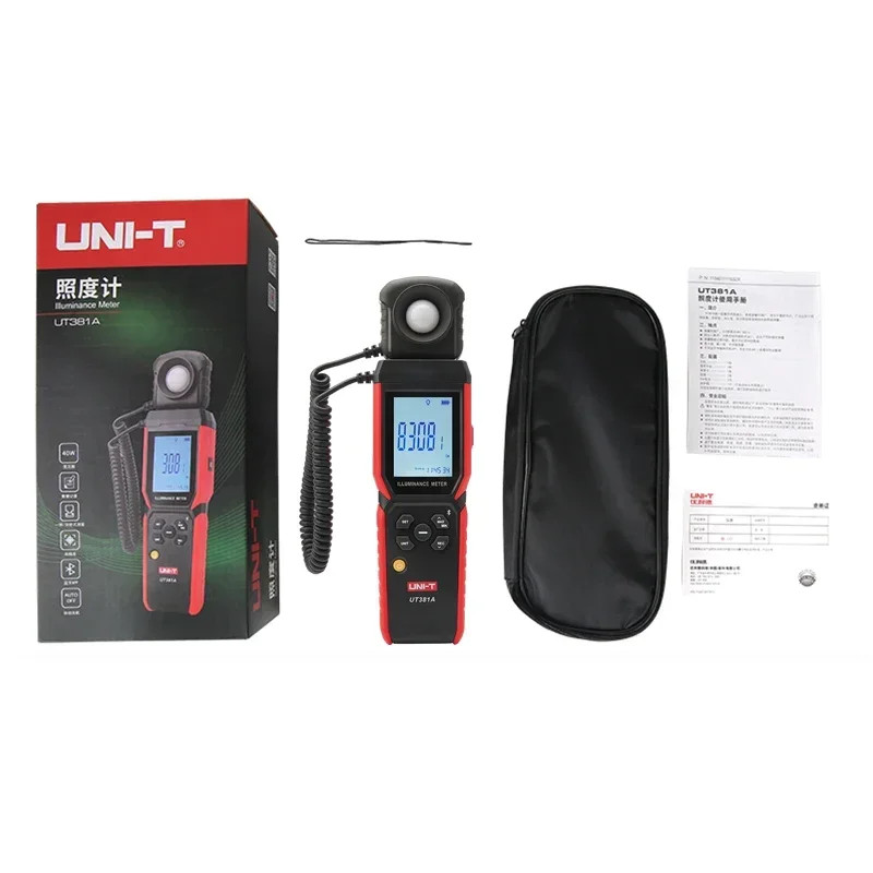 UNI-T Illuminometer Digital Light Illuminance Meter 400K Lx Bluetooth CCF UT381A