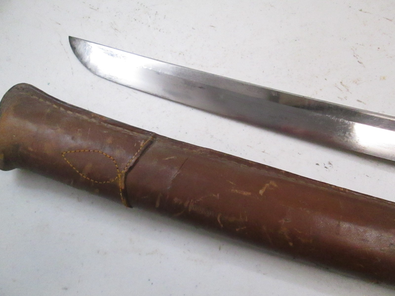 OVER 300 YEARS JAPANESE KATANA SAMURAI SWORD & SCABBARD SIGNED SHIMOSAKA #W44