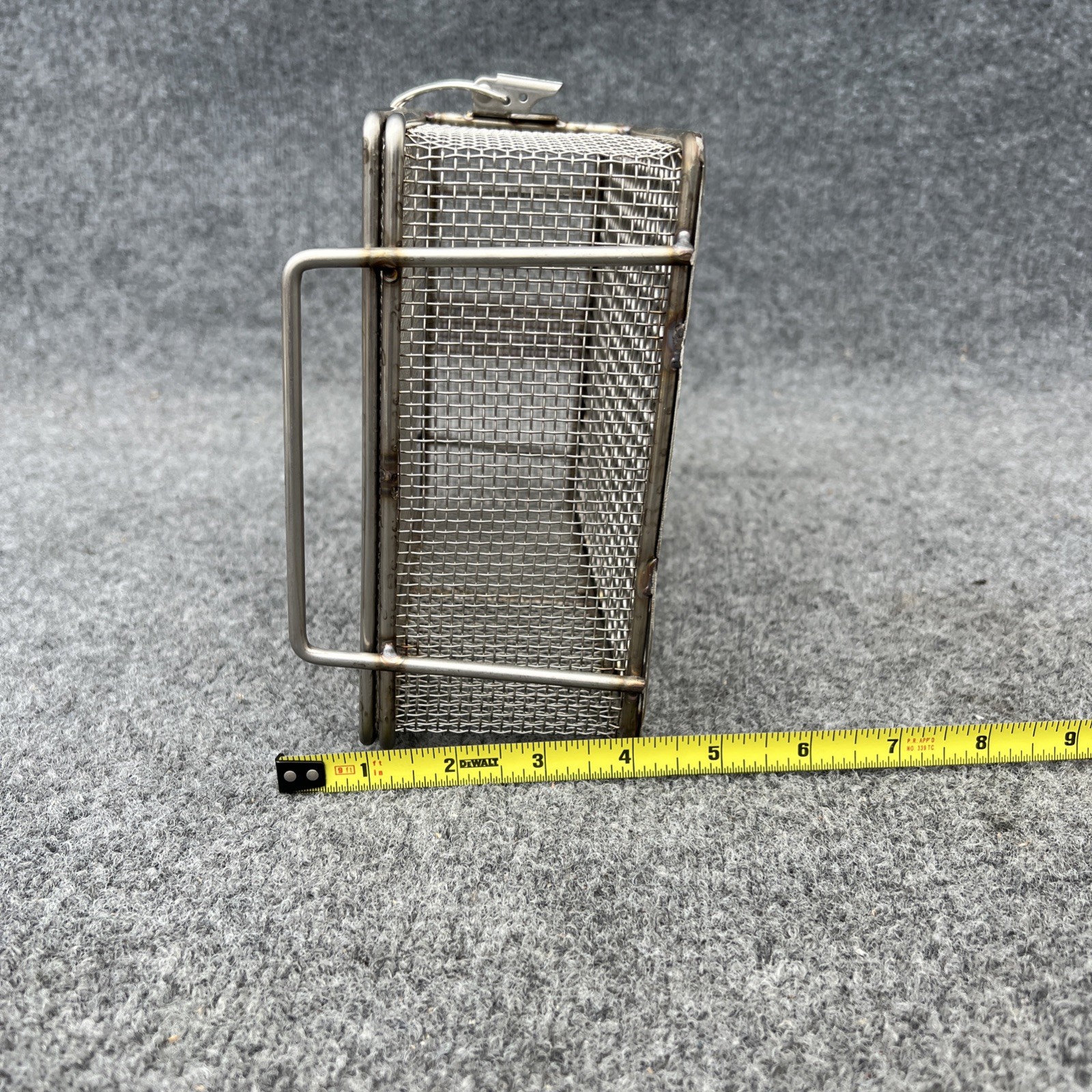 Stainless Steel Mesh Rectangular Washing Basket, 9” L x 7” W x 3.25” H New Other