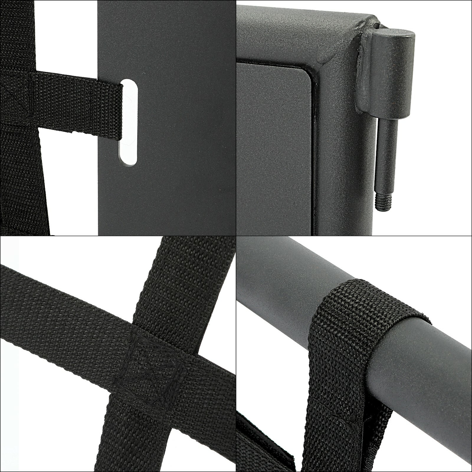 Black Tubular Trail Door With Side Mirror For 1976-1995 Jeep CJ7/YJ Wrangler 2DR