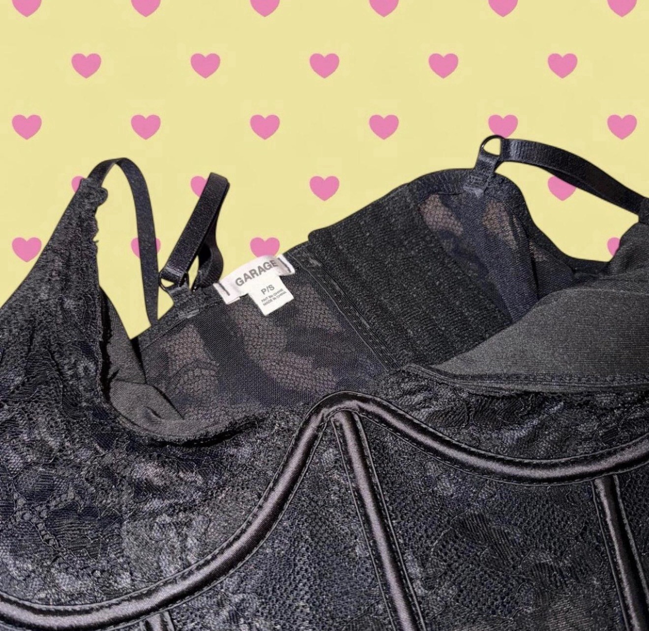 ㅤꨄ︎ Garage Black Going Out Corset